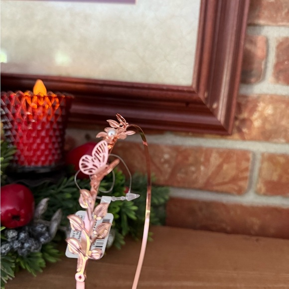 Rose Gold Butterfly Pearl Leaf Headband Accessory NWT‼️FINAL SALE - Picture 3 of 9